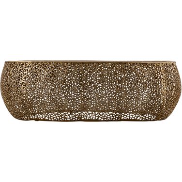 T3601-50 Oval Coffee Table In Gold