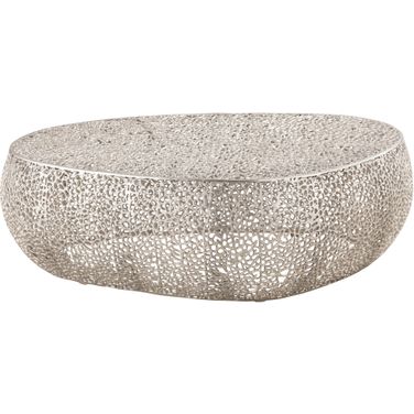 T3601-50 Oval Coffee Table In Silver
