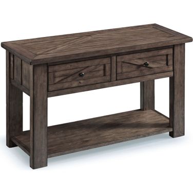Garrett Weathered Charcoal Wood Rectangular Sofa Table