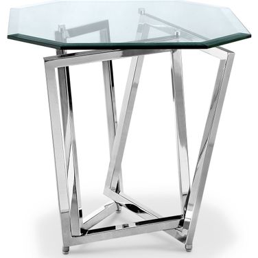 Lenox Square Nickel Octagonal End Table