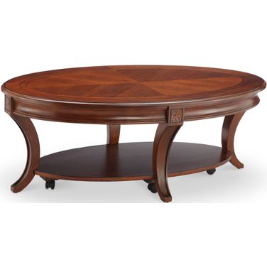 Winslet Cherry Oval Cocktail Table
