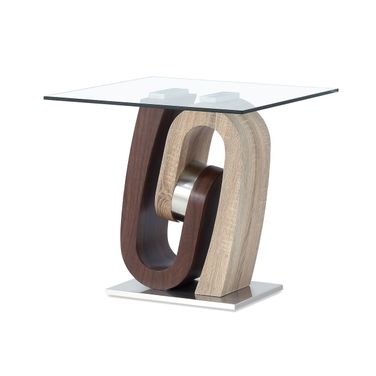 T4126 End Table In Dark Brown and Oak