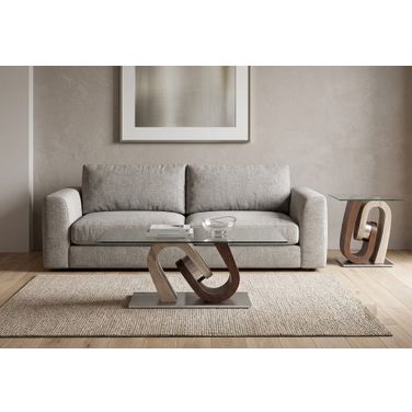 T4126 Occasional Table Set In Dark Brown/Oak