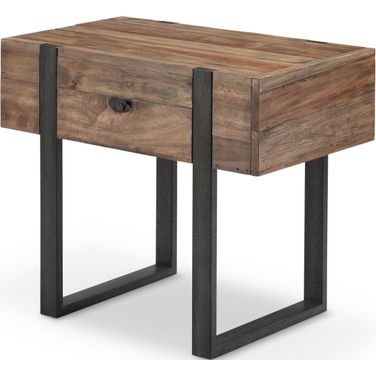Prescott Rustic Honey Chairside Table