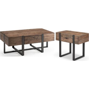 Prescott Rustic Honey Occasional Table Set