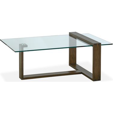 Bristow Acorn Glass Rectangular Cocktail Table