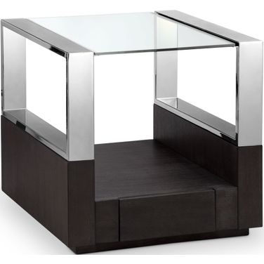 Revere Graphite Rectangular End Table