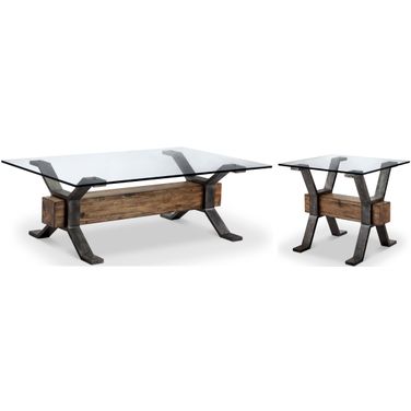 Sawyer Toasted Nutmeg Rectangular Occasional Table Set