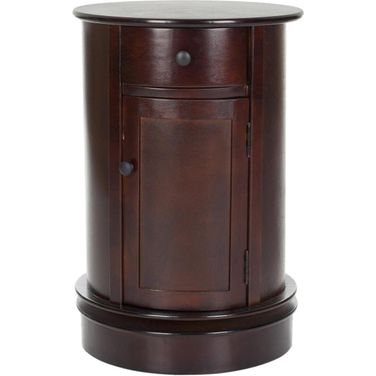Tabitha Dark Cherry Swivel Accent Table