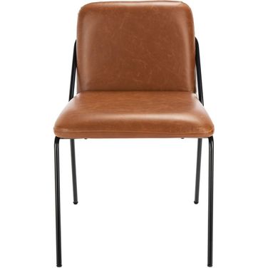 Taddeo Side Chair Set of 2 in Light Brown