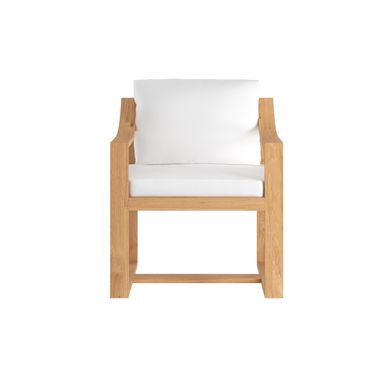 Tahiti Dining Armchair In Stinson White