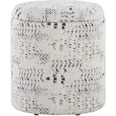 Tahoe 18 Inch Aztec Ottoman In Ivory