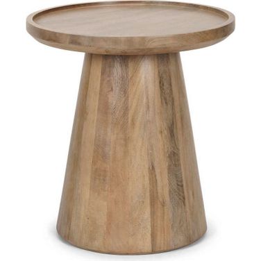 Takoda Wood Tapered Drum Accent Table In Light Brown