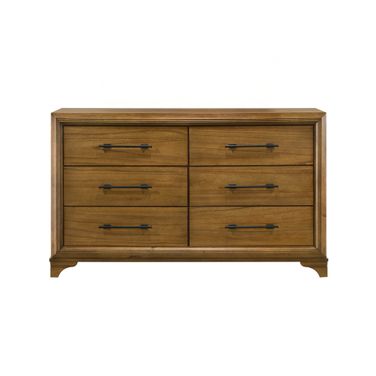 Talcott 6 Drawer Dresser In Honey Brown