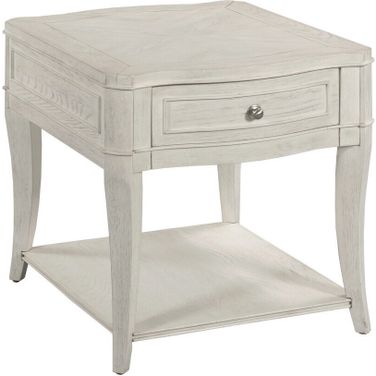 Talia Drawer End Table In Eggshell