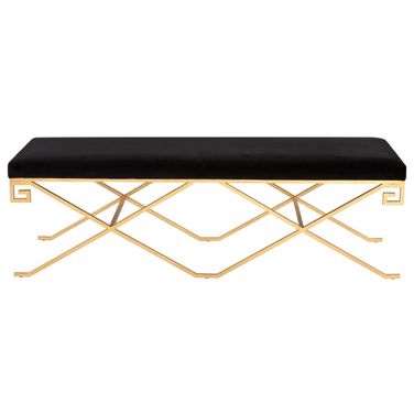Talita Bench In Black And Gold Leaf