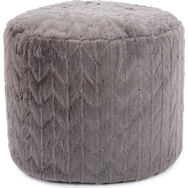 Tall Pouf Angora In Stone