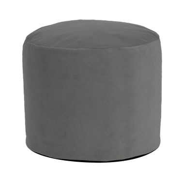 Tall Pouf Bella In Pewter