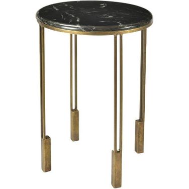 Orlando End Table In Gold And Black