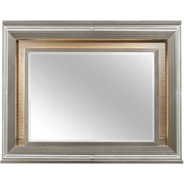 Tamsin Silver Gray Metallic Mirror