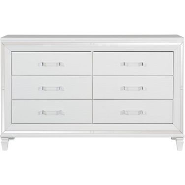Tamsin White Metallic Dresser