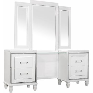 Tamsin Vanity Dresser with Mirror In White