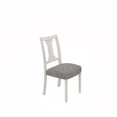 Tannen Dining Side Chair Set of 2 In White and Gray