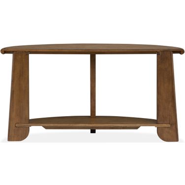 Tanner Demilune Sofa Table In Tawny Brown