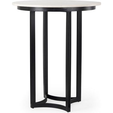 Tanner Marble And Matte Black Bistro Table