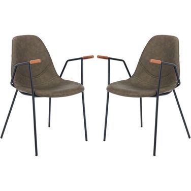 Tanner Olive Mid Century Dining Chair Set of 2
