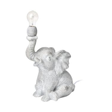 Tantor 15.9 Inch Resin Elephant Calf Table Lamp In Gray