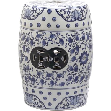Tao Blue and White Garden Stool
