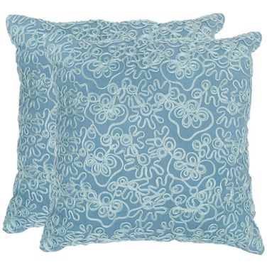 Tape Swirl Pillow Set of 2 in Blue