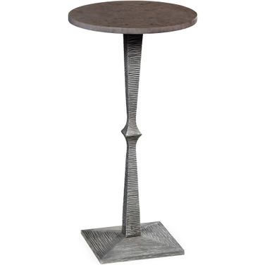 Taper Accent Table In Grey and Silver