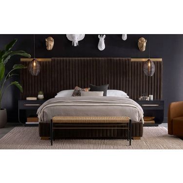 Tarrant Platform Bedroom Set In Diamond Mink