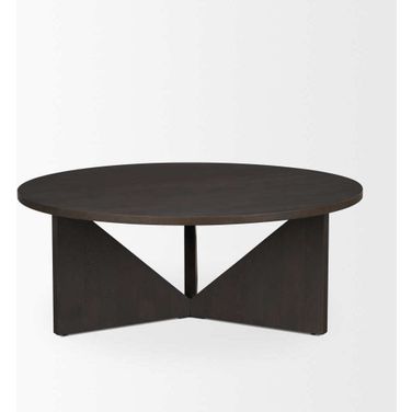 Tarro Wood with Triangle Legs Coffee Table In Brown