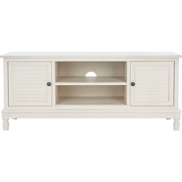 Tate 2 Door 1 Shelf Media Stand in Distressed White