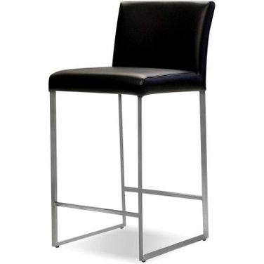 Tate Black Leatherette Counter Stool