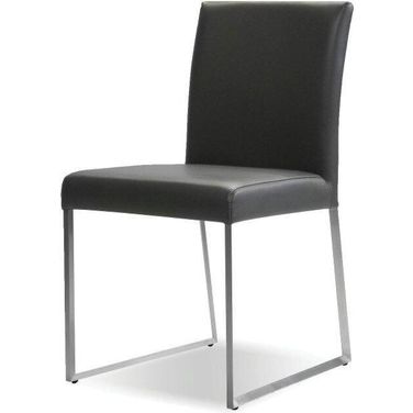 Tate Gray Leatherette Dining Chair - Set of 2