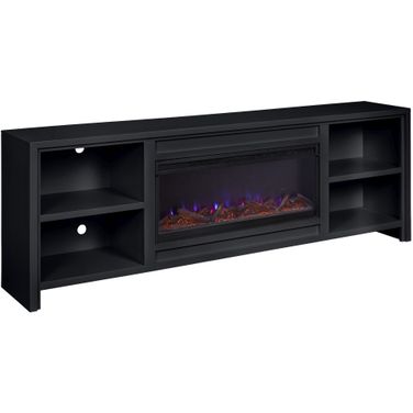 Tatum 96 Inch Fireplace Console In Black