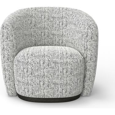 Tatum Nightshade Swivel Accent Chair In Grey