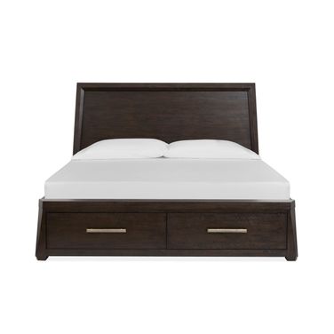 Tauren King Panel Storage Bed In Coffee Bean