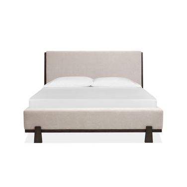 Tauren King Upholstered Panel Bed In Coffee Bean