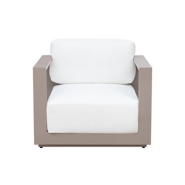 Tavira Armchair In Greige and Stinson White
