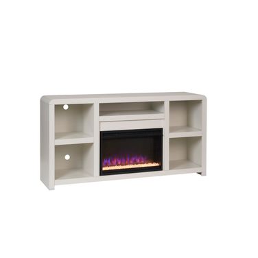 Taylor 66 Inch Fireplace Console In White