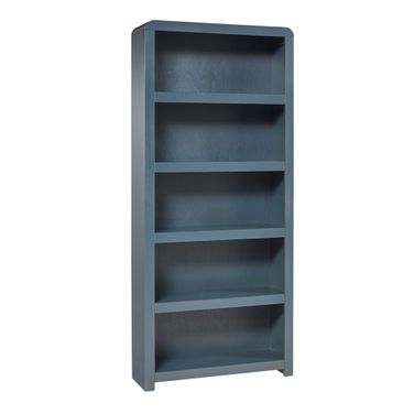 Taylor 74 Inch Bookcase In Malta Blue