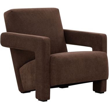 Taylor Modern Velvet Accent Chair In Dark Brown