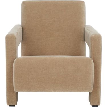 Taylor Modern Velvet Accent Chair In Light Brown