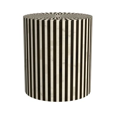 Teague Accent Table In Black and White