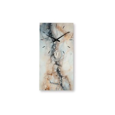 Teague Wall Clock In Ivory/Brown/Gray